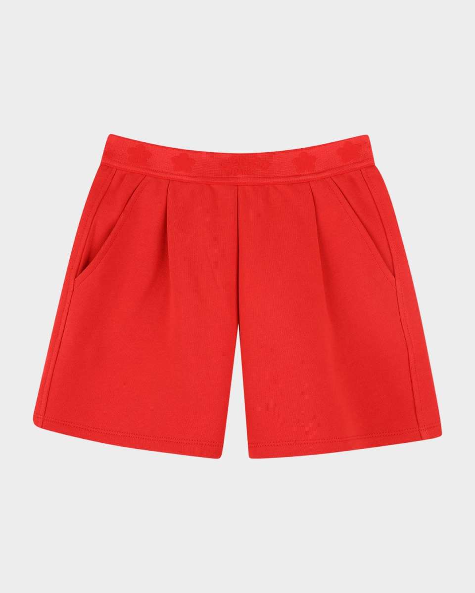 Girl's Floral Logo-Print Shorts, Size 6-12